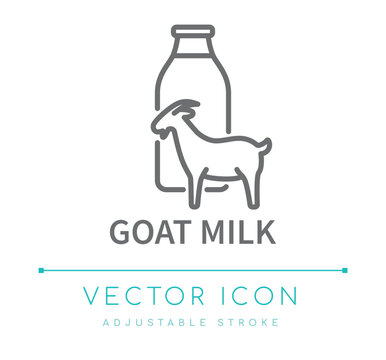 Goat Milk Line Icon