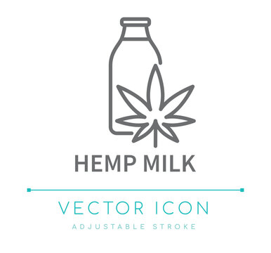 Hemp Milk Line Icon