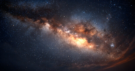 Fototapeta premium Milky way stars and constellations with a galaxy bacground.