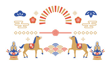 Japanese New Year's card design for 2026, Year of the Horse

