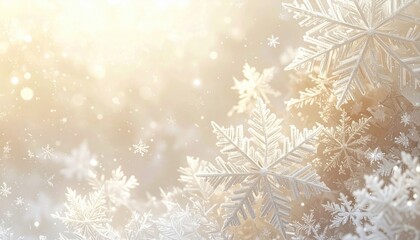 Glimmering Winter Wonderland - Sunlit Snowflakes and Pine Cones.