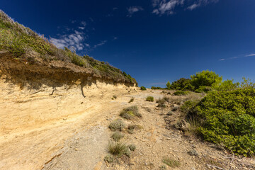 Sand dunes on the island of Rab, shallow water near the shore, shifting dunes, Rab, Lopar,
