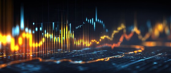 Abstract financial data visualization