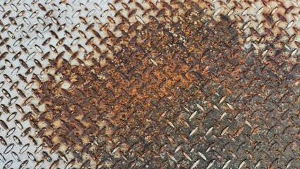rusty iron motif with irregular pattern. brown and grey
