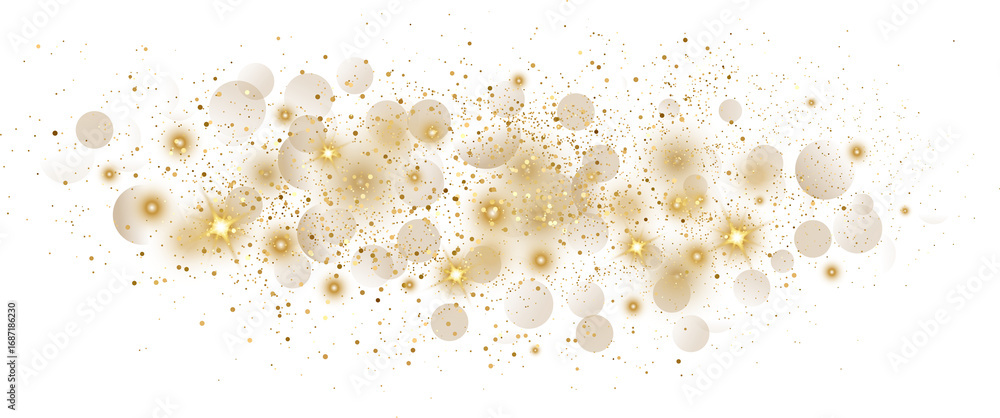 Poster shiny festive background. abstract gold glitter background. bokeh and confetti design element for me