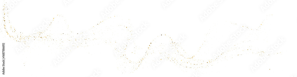 Poster gold glitter sparkle wave design element. abstract shiny sequins wavy lines