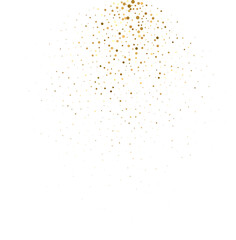 Gold glitter. Golden sparkle confetti. Shiny glittering dust.
