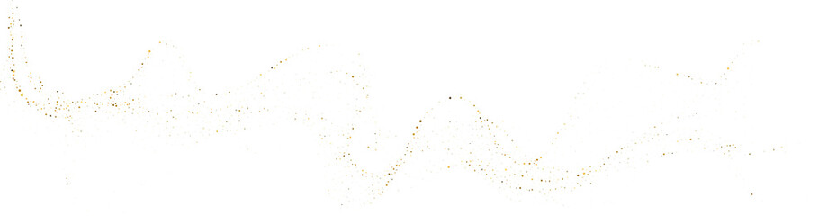 Fototapeta na wymiar Gold Glitter Sparkle Wave design element. Abstract Shiny Sequins Wavy Lines