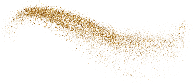 Gold glitter. Golden sparkle confetti. Shiny glittering dust.
