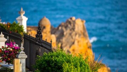 Cemetery overlooking the ocean