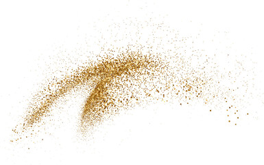 Fototapeta premium Abstract Shiny Gold Glitter design element. Golden Shimmer Splash. New Year, Merry Christmas, Birthday greeting card and invitation Design Element. Luxury Sparkle Background design