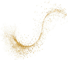 Abstract Shiny Gold Glitter design element. Golden Shimmer Splash. New Year, Merry Christmas, Birthday greeting card and invitation Design Element. Luxury Sparkle Background design