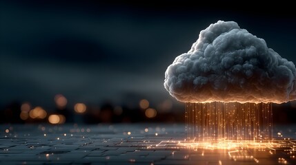 Neon Blue Gradient Metallic Padlock Front Symbolizing Secure Storage Cybersecurity Background Dramatic Dark Soft Spotlight Copy Space Template Branding Social Media Poster Banner Marketi SEO Optimized