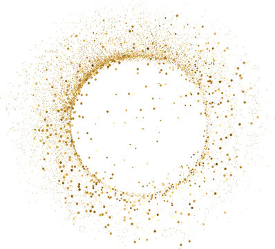 Abstract Shiny Gold Glitter design element. Golden Shimmer Splash. New Year, Merry Christmas, Birthday greeting card and invitation Design Element. Luxury Sparkle Background design