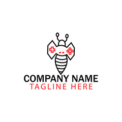 Bee Gaming Logo Joystick Winged Mascot for Company Branding