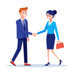 Fototapeta premium two business people shaking hands