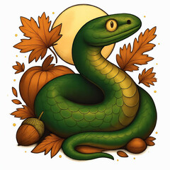 秋を告げるヘビ