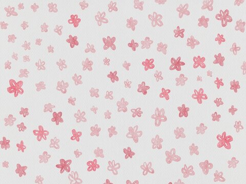 Pink Flower Pattern Illustration