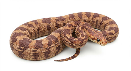 Fototapeta premium snake in front of white background