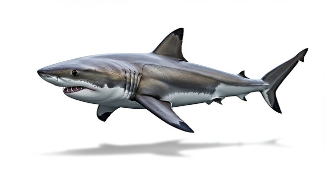shark isolated on white background - Powered by Adobe