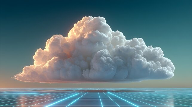 Gradient White Blue Neon Teal Grid Light Multiple Thin Lines Descend Representing Data Transfer Digital Networks Background Copy Space Template Branding Social Media Poster Banner Market SEO Optimized