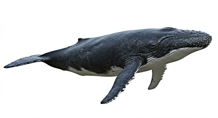 Fototapeta premium whale isolated on white background