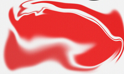 Vibrant red and white swirl abstract liquid motion background dynamic flowing pattern white background