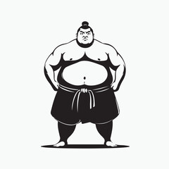 sumo athlete cartoon vector