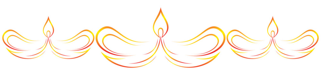 diwali candle line art