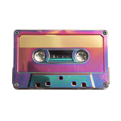 audio cassette tape on transparent background isolated PNG
