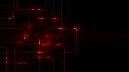 abstract colorful background with bright neon line red color rays and glowing lines. abstract Neon glow grid trail Futuristic circuit board with glowing neon lines red colours. 4k video - Powered by Adobe