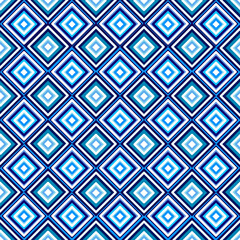 Modern seamless geometric pattern featuring layered diamond shapes in blue and navy tones. Perfect for textile design, wallpaper, wrapping paper, home decor, stationery, and digital backgrounds.