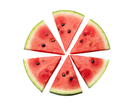 Juicy Watermelon Slices Arranged in a Circle - Summer Refreshment