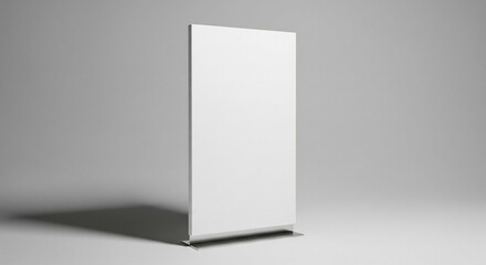 Contemporary Mockup Design: Blank Advertising Display in a Minimalist Studio Setting
