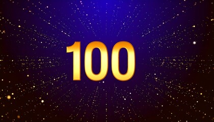 Celebratory graphic with the number 100
