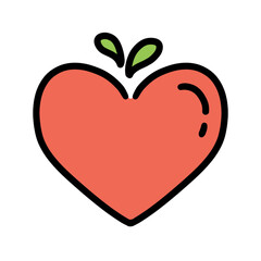 love symbol hand-drawn illustration