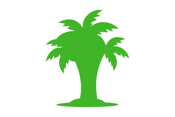 palm tree on white background