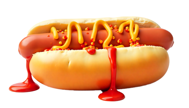 Hot Dog with Mustard and Ketchup