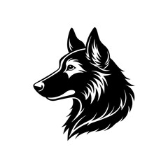 Naklejka premium dog profile loyal vector illustration 