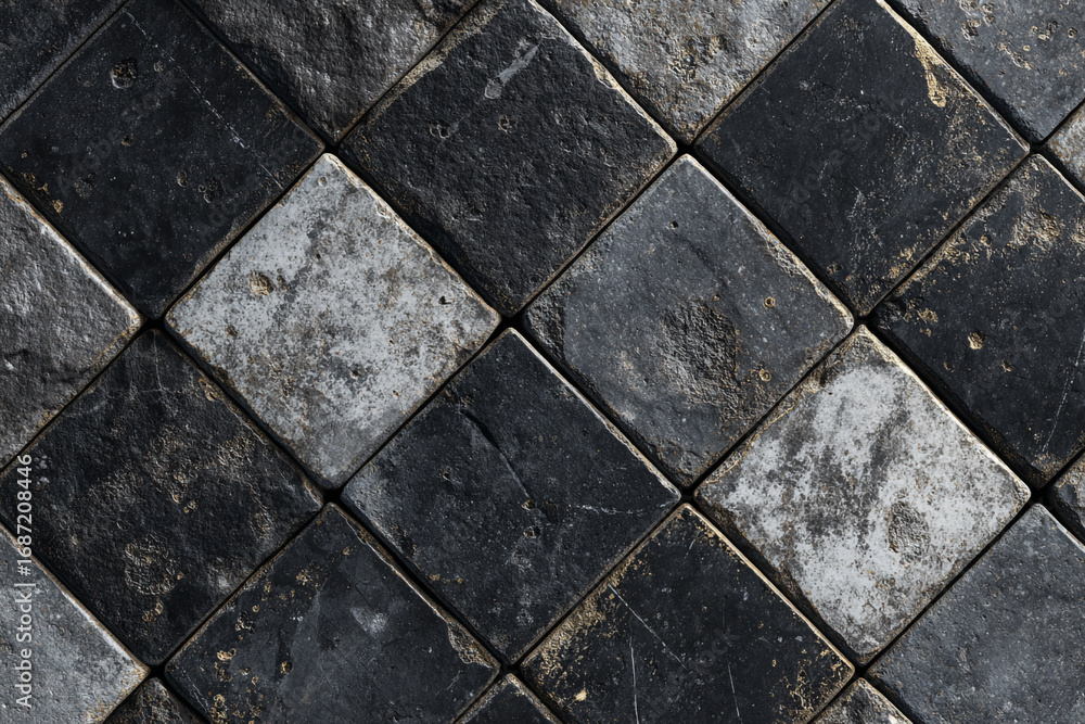 Poster dark and light stone tile pattern background texture design