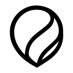 A black and white logo of a leafy green plant. The logo is circular and has a leafy green stem
