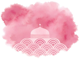 Vector illustration of a pink background