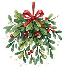 Christmas wreath with holly