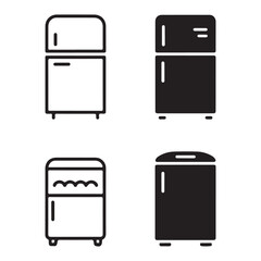 Food storage refrigerator icons