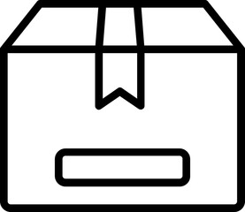 Minimalistic Outline  Package Box Delivery