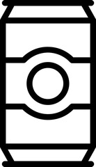 Beer can vector line icon