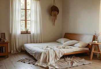 Minimalist Bedroom Serenity: A Cozy, Light-Filled Retreat