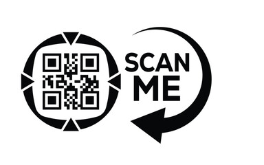 Obraz premium QR code scan icon set. Scan me frame. QR code scan for smartphone. QR code for mobile app, payment and identification. Vector illustration.