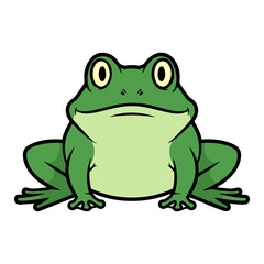 Fototapeta premium Vector illustration of bullfrog isolated on white background.