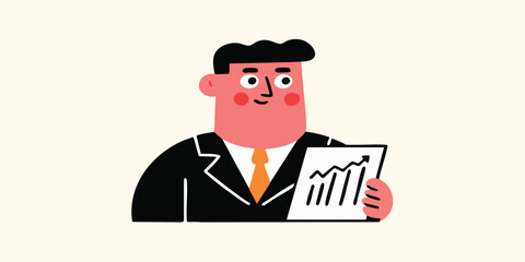 A sharp businessman reviews performance data, his gaze fixed on the upward trend. A visual testament to analytical expertise and strategic planning.